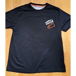 Denim & Flower Ricky Singh Papi's Tacos Black T-shirt Graphic Tee Women's XL